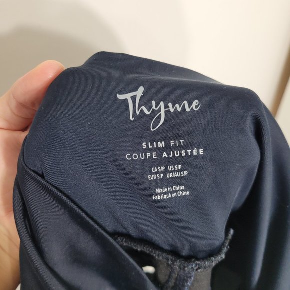Thyme Maternity Full Panel Slim Denim Blue Shorts Dark Wash Pregnancy Motherhood - Picture 7 of 12